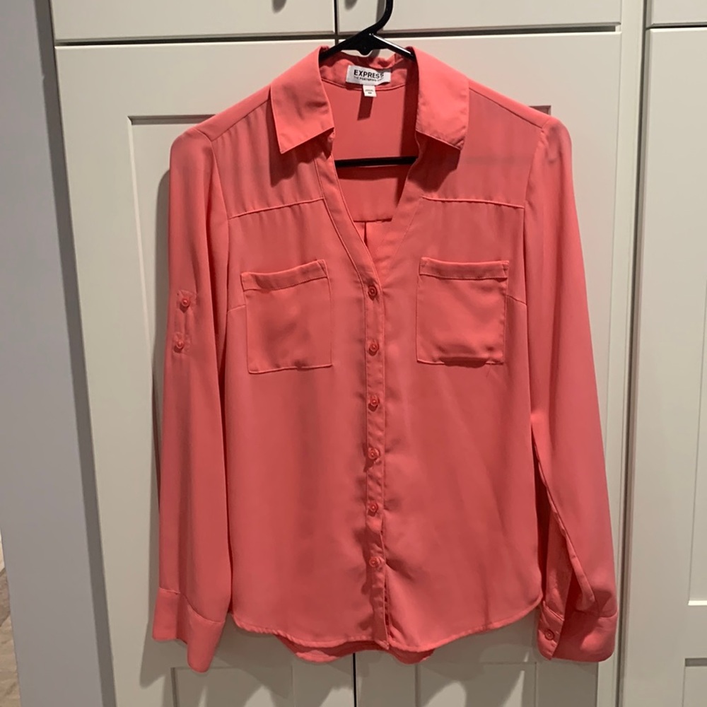 Express Salmon Pink Portofino shirt XS
